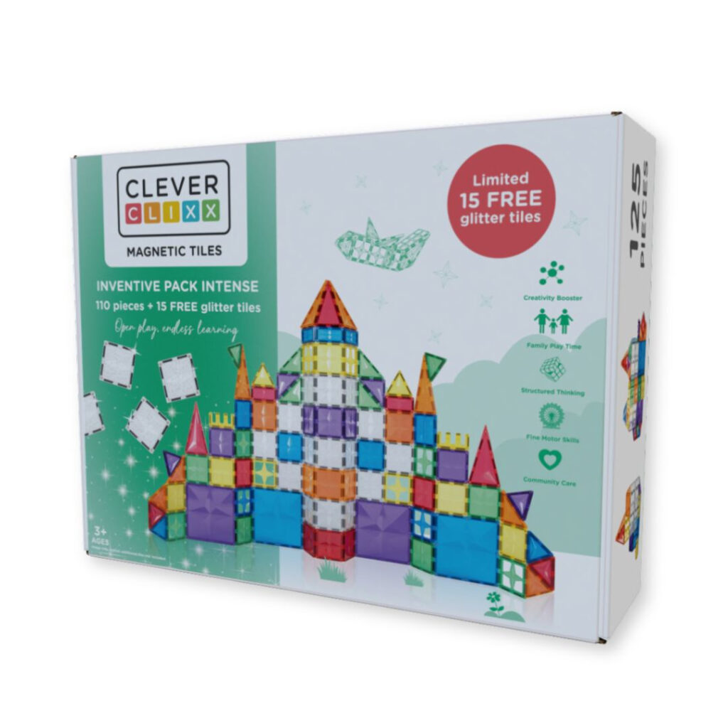 klocki magnetyczne Inventive Pack Intense Cleverclixx 125 elementów
