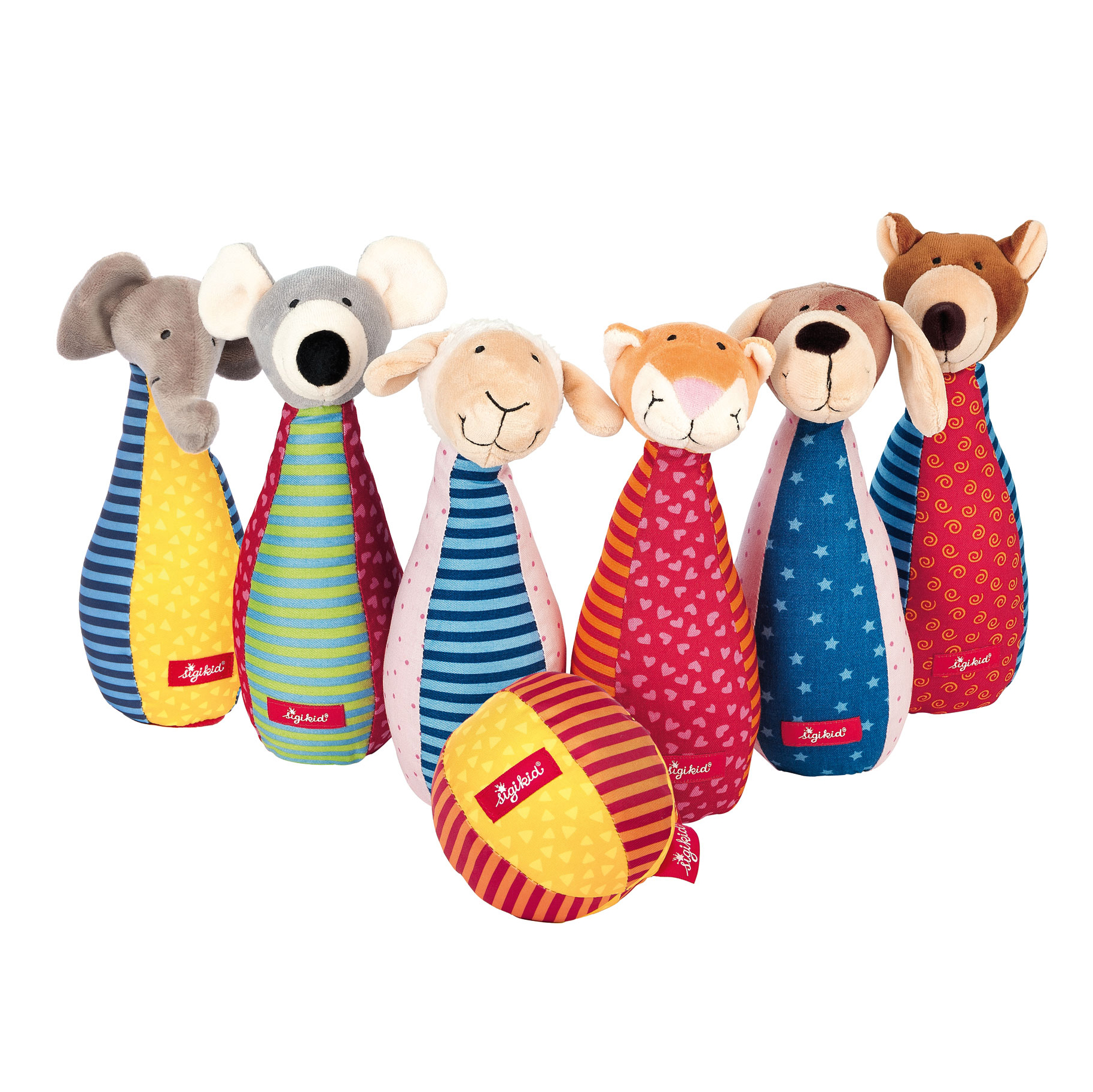 Zestaw miękkich kręgli ze zwierzątkami – Sigikid