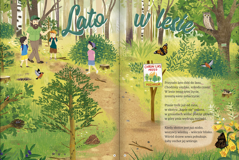 Pory roku krok po kroku. Edukacyjna książka z rozkładanymi stronami