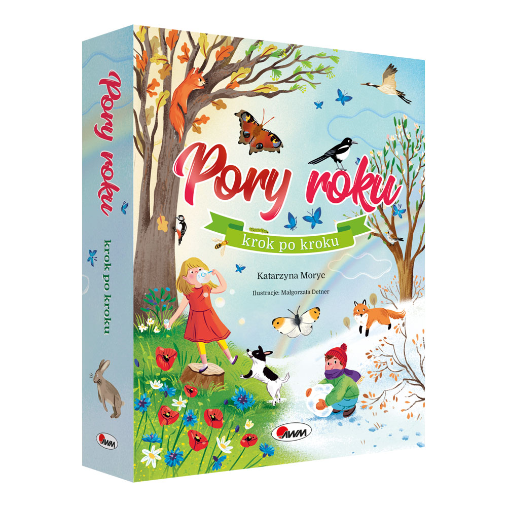 Pory roku krok po kroku. Edukacyjna książka z rozkładanymi stronami