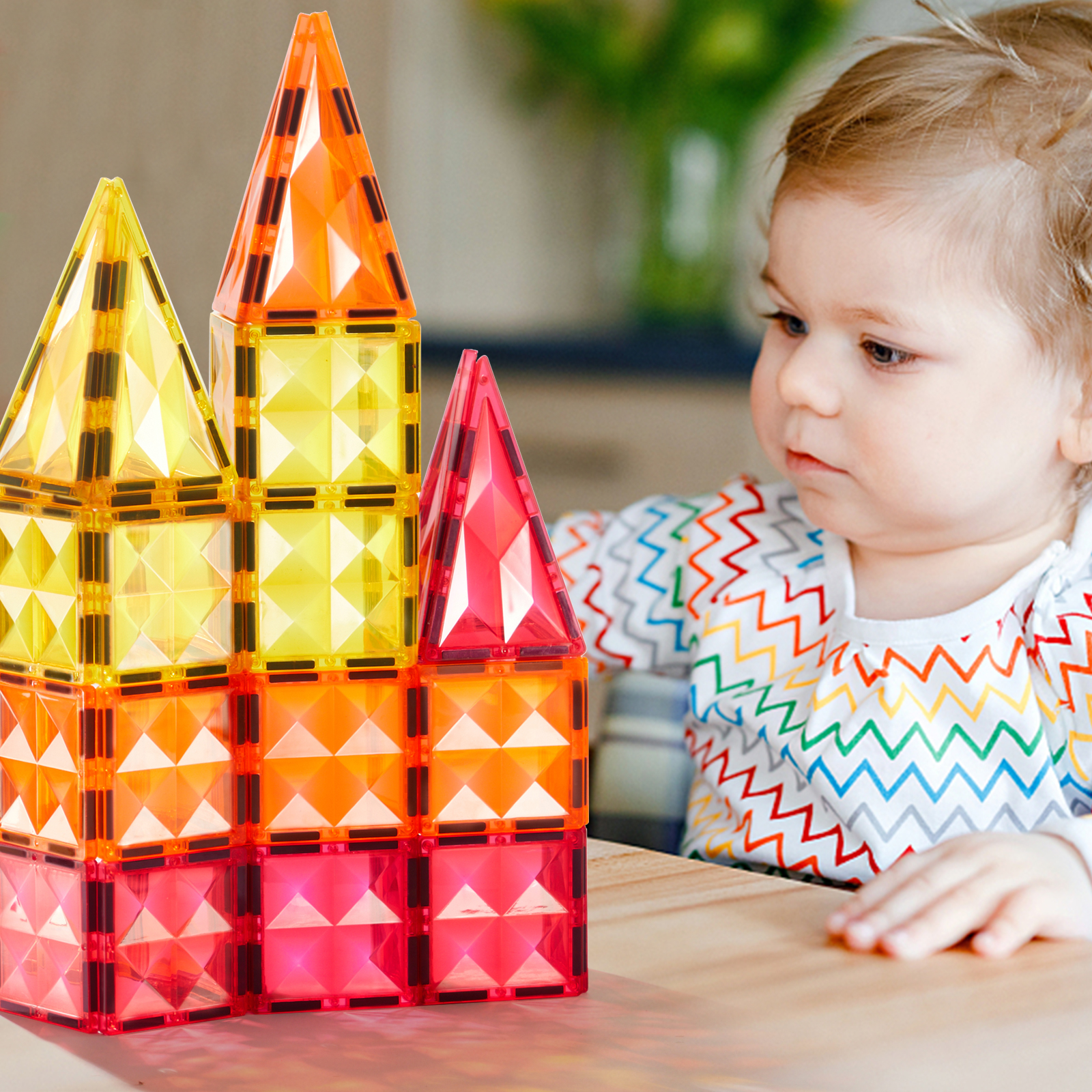 Klocki magnetyczne 100 el. Mideer