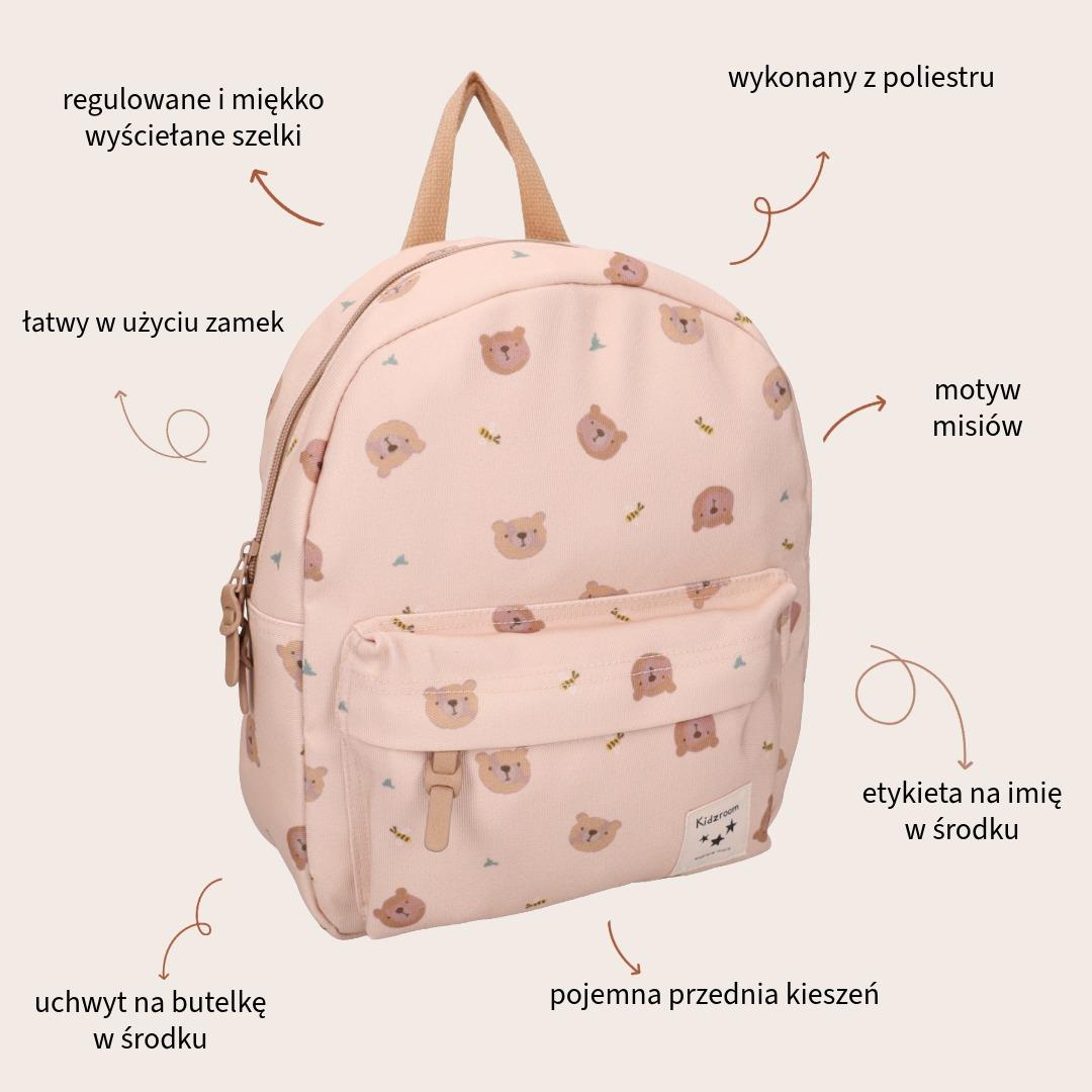 Kidzroom Nostalgia – beżowy plecak misie