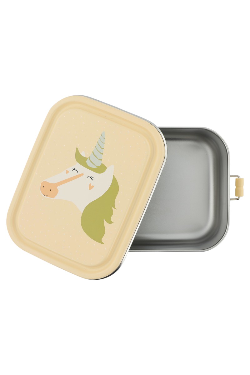 Mały stalowy lunch box - Jednorożec Trixie Baby