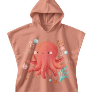 Okrycie kąpielowe z kapturem100% cotton Ośmiornica