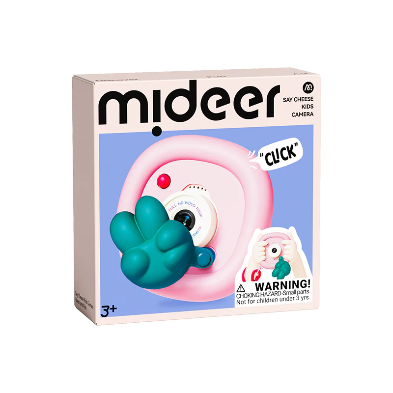 Aparat dziecięcy Mideer 48 MP, karta pamięci 32 GB- różowy