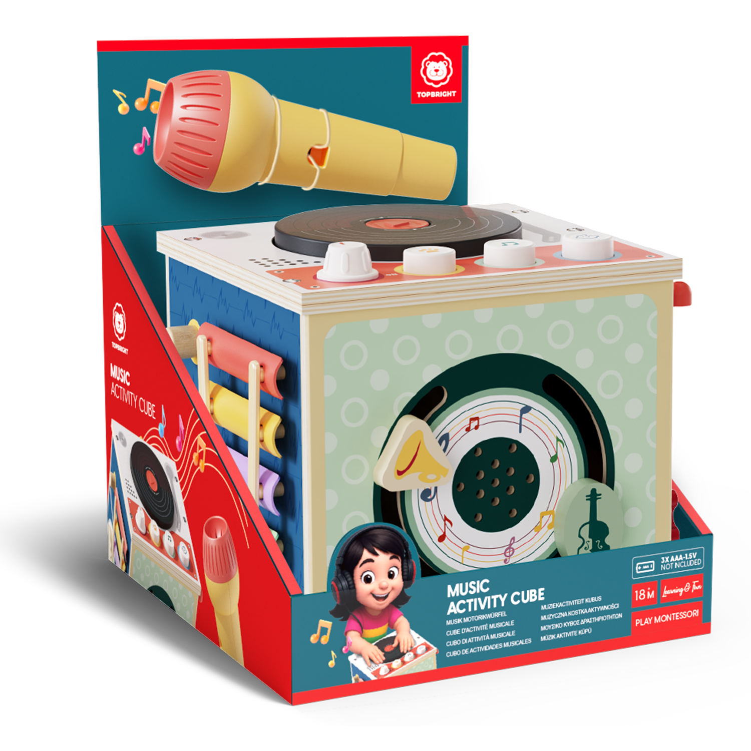 Muzyczna kostka dla malucha 18m+, Topbright