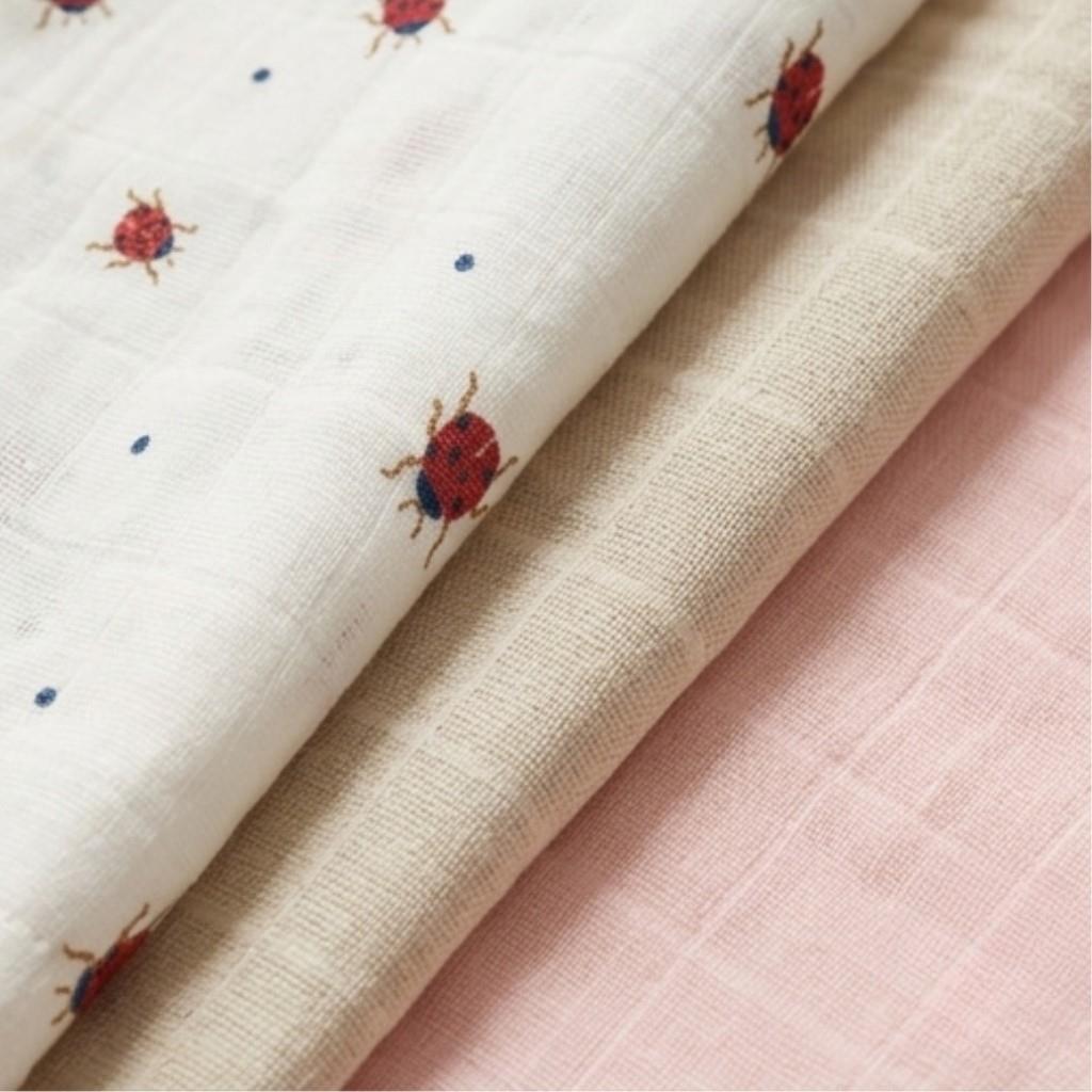 Muślinowe pieluszki 6 pack 70x70 cm Ladybug