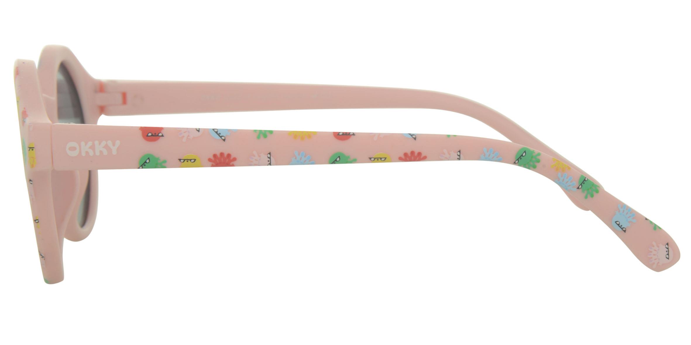 Okulary przeciwsłoneczne OKKY print pink 1,5-3 lat - obrazek 3