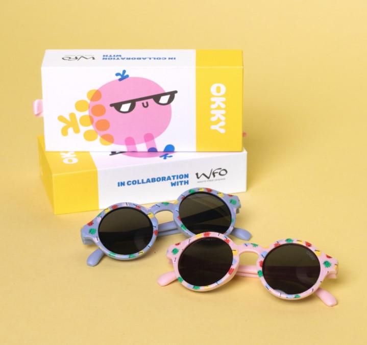 Okulary przeciwsłoneczne OKKY print pink 1,5-3 lat - obrazek 6