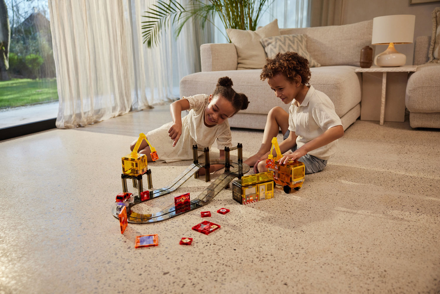 CLEVERCLIXX - klocki magnetyczne Construction Builder Pack Intense - 48 el.