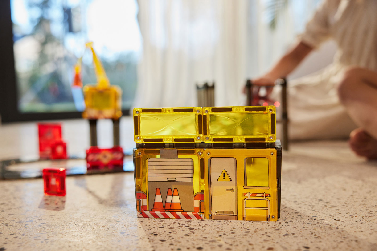 CLEVERCLIXX - klocki magnetyczne Construction Builder Pack Intense - 48 el.