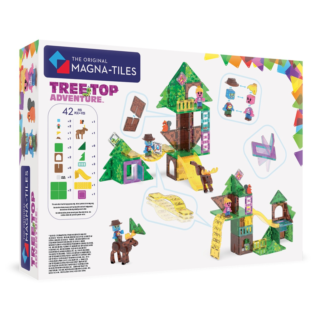 Klocki Magnetyczne Tree Top Adventure 42 el Magna-Tiles